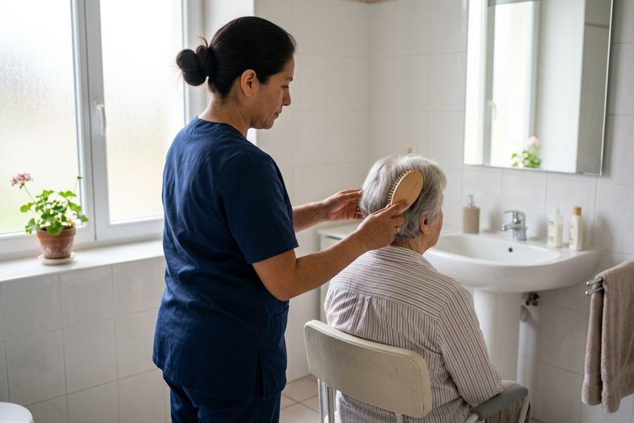 Aide à l'hygiène corporelle — Aide à domicile
