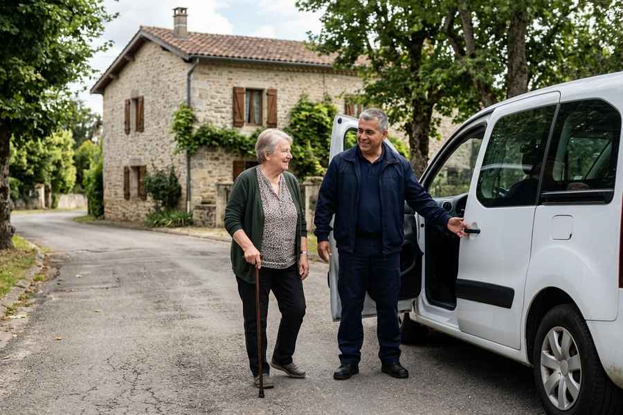 Transport en VSL (assis) — Ambulancier