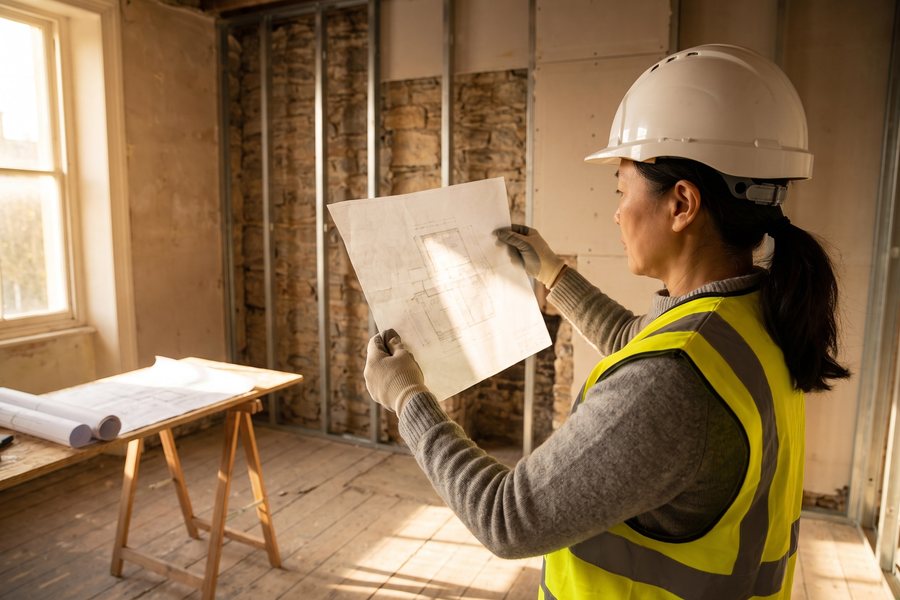 Suivi de chantier et direction des travaux — Architecte