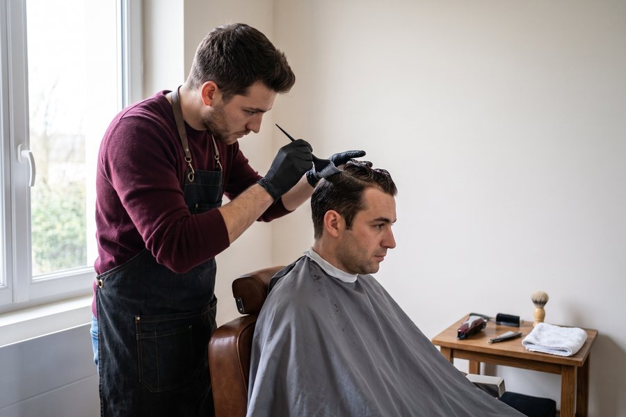 Coloration cheveux homme — Barbier