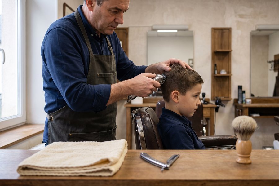 Coupe enfant (garçon) — Barbier