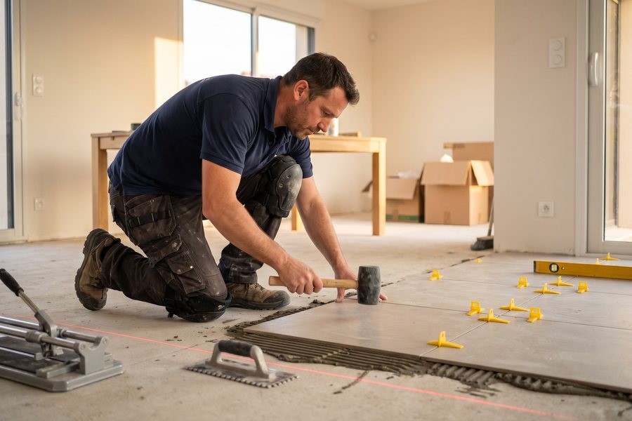 Pose de carrelage grand format — Carreleur