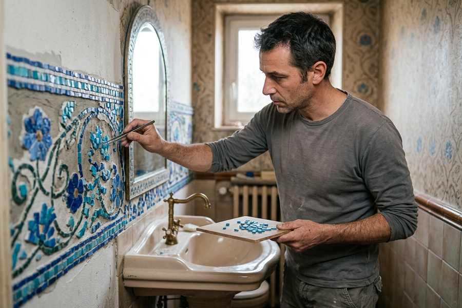 Pose de mosaïque — Carreleur