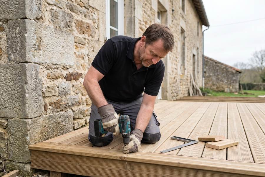 Création de terrasse en bois — Charpentier