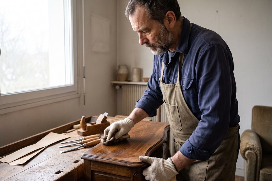 Patine et finition de meuble — Ébéniste