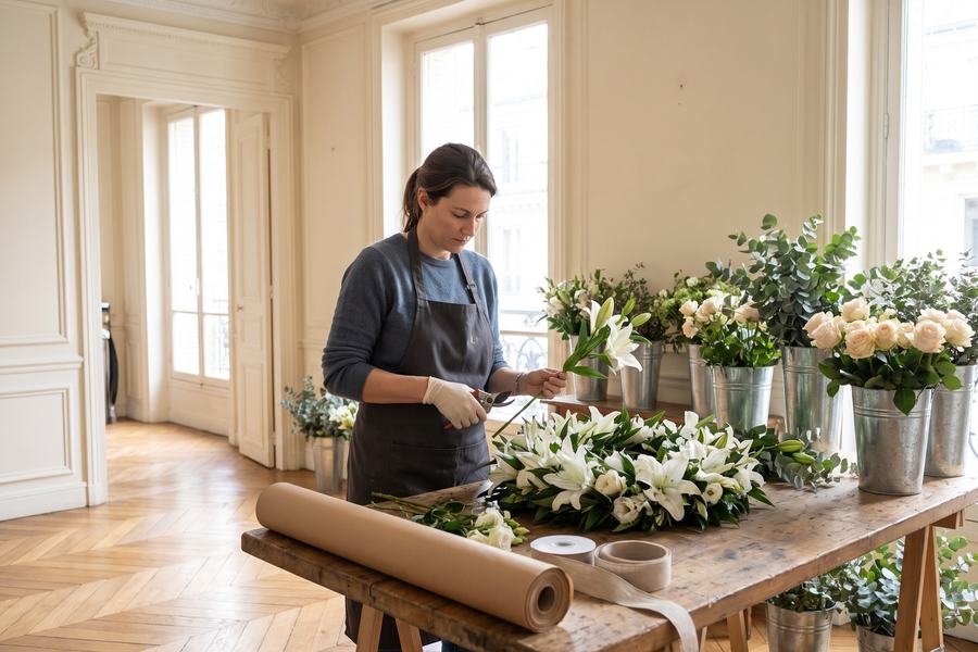 Fleurs pour obsèques et deuil — Fleuriste