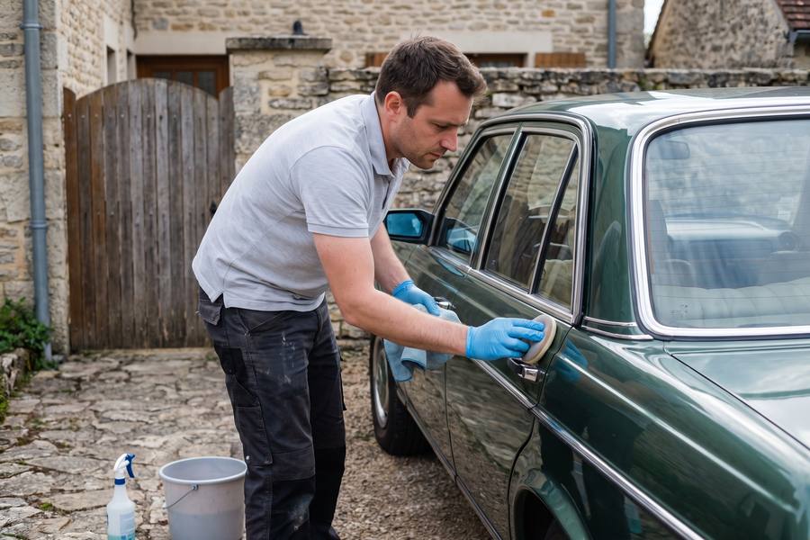 Pose de cire de protection — Lavage auto à domicile