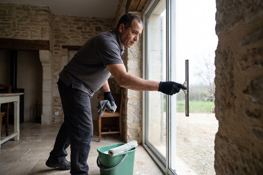 Nettoyage de vitres résidentielles — Laveur de vitres