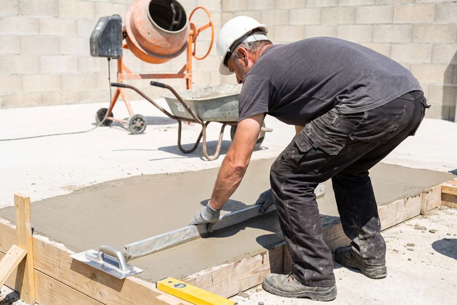 Réalisation de dalle béton — Maçon