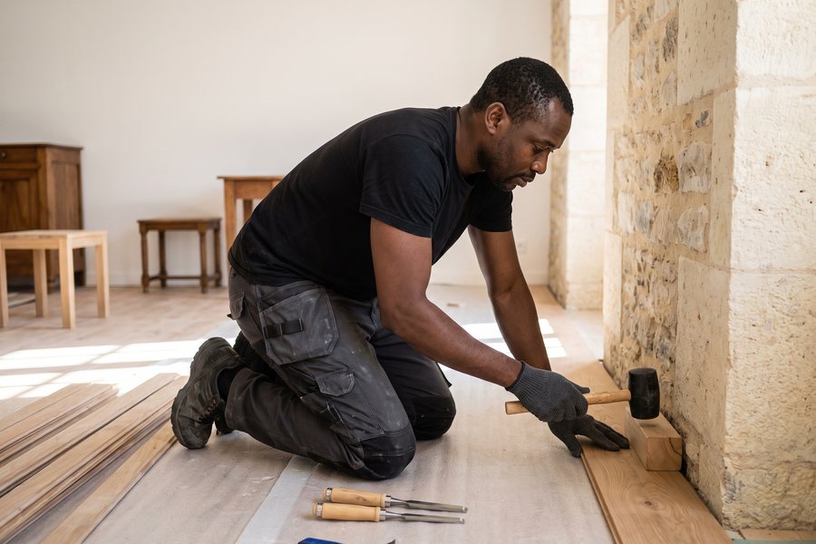 Pose de parquet — Menuisier