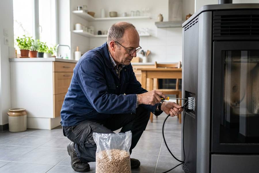 Pose de poêle à granulés — Installateur de poêles