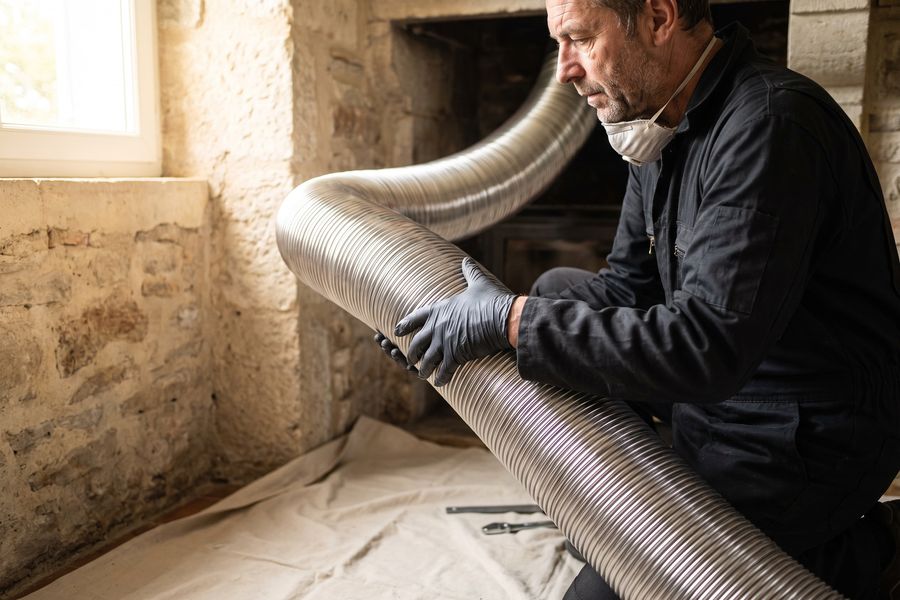 Installation de tubage — Ramoneur