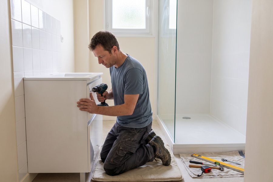 Installation de meubles de salle de bain — Installateur de salle de bain
