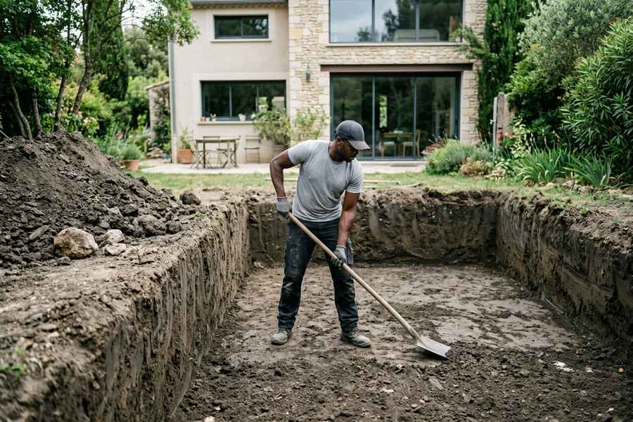 Préparations pour piscine — Terrassier