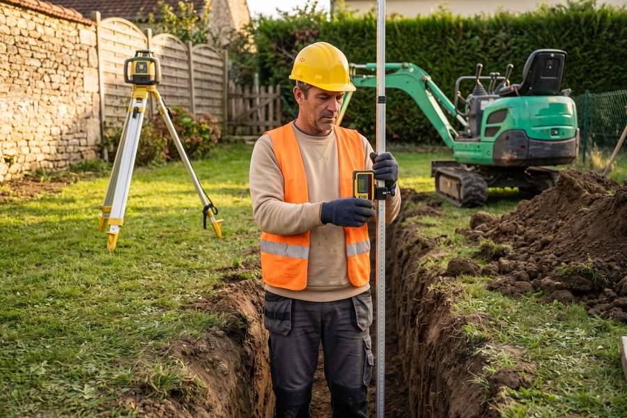 Terrassement pour assainissement — Terrassier