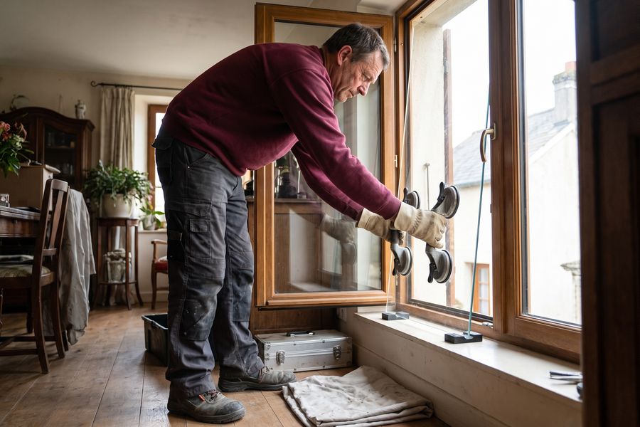 Installation de vitres — Vitrier