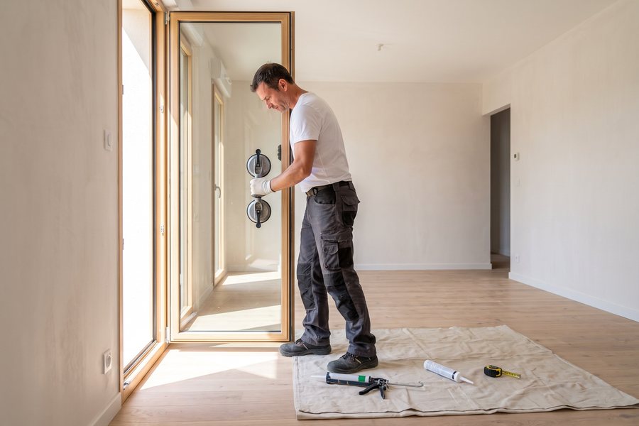 Pose de double vitrage — Vitrier