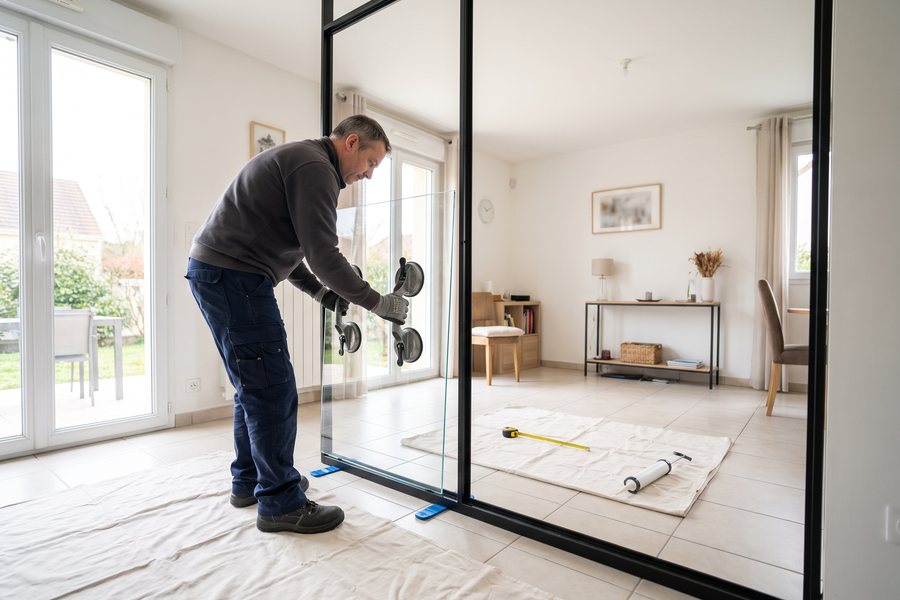 Pose de verrière — Vitrier