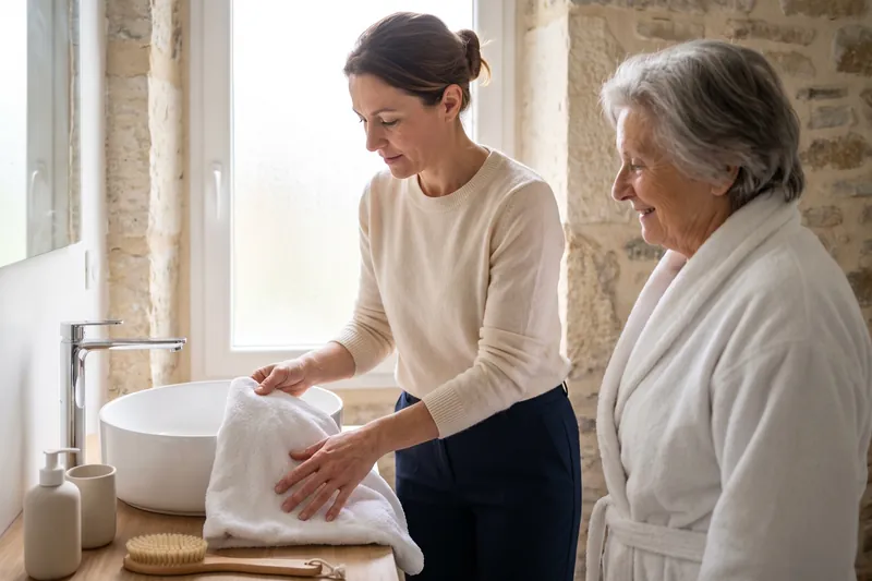 Aide à l'hygiène corporelle — Aide à domicile