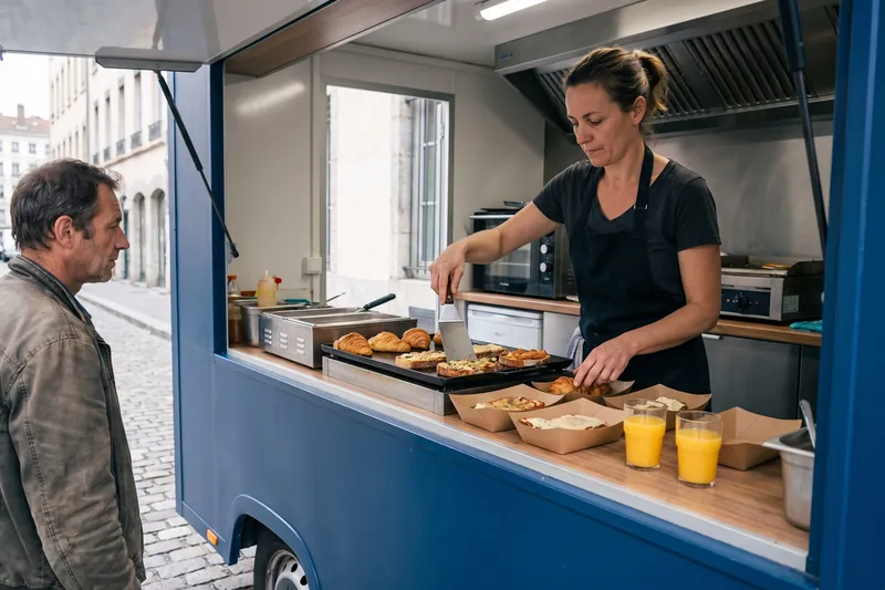 Petit-déjeuner ou brunch — Food truck