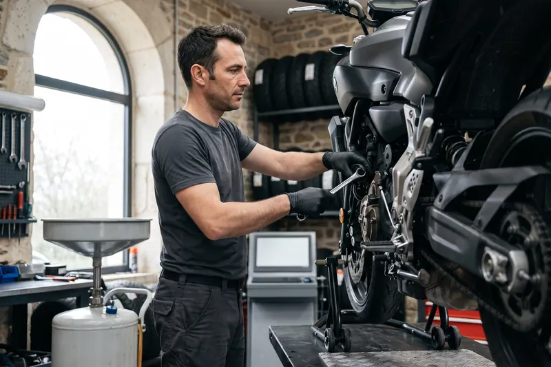 Vidange moteur — Garage moto