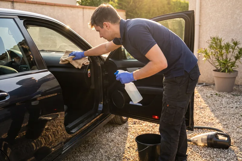 Traitement des surfaces intérieures — Lavage auto à domicile