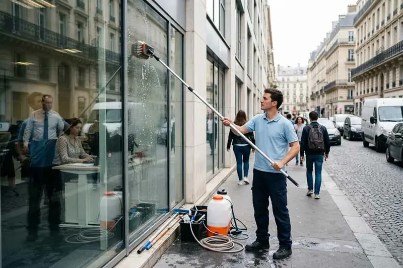 Nettoyage de vitres professionnelles — Laveur de vitres