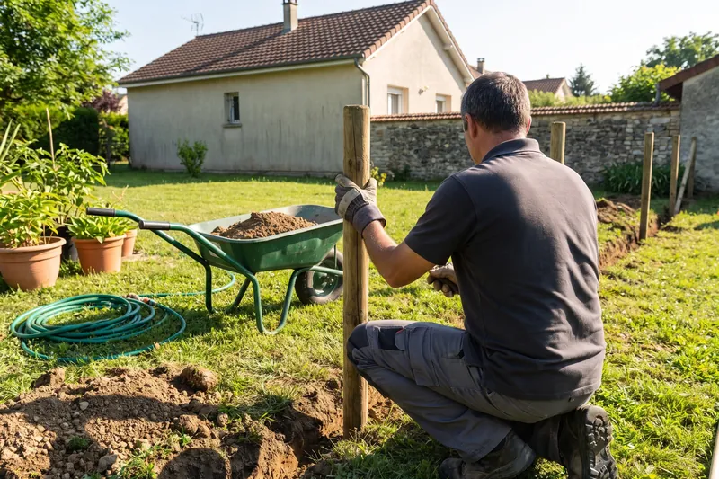Pose de clôture — Paysagiste