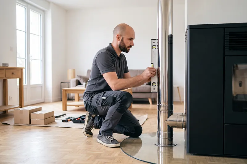Pose de poêle à granulés — Installateur de poêles