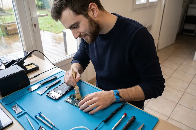 Désoxydation après contact liquide — Réparateur de smartphones
