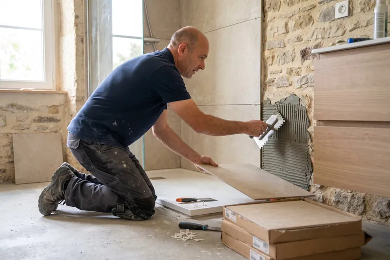 Pose de carrelage et faïence — Installateur de salle de bain
